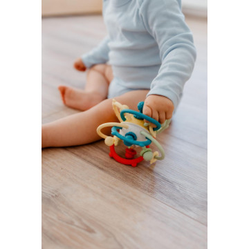 Koulíček babyted chrastítko silikon/plast 13x9cm v krabičce 6m+