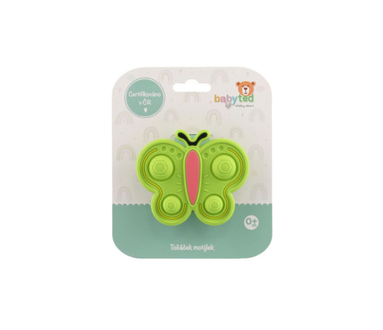 Točáček motýlek babyted silikon/plast 9x5,5cm na kartě 0m+