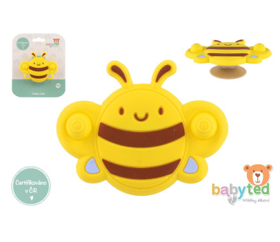 Točáček včelka babyted silikon/plast 9x7cm na kartě 0m+