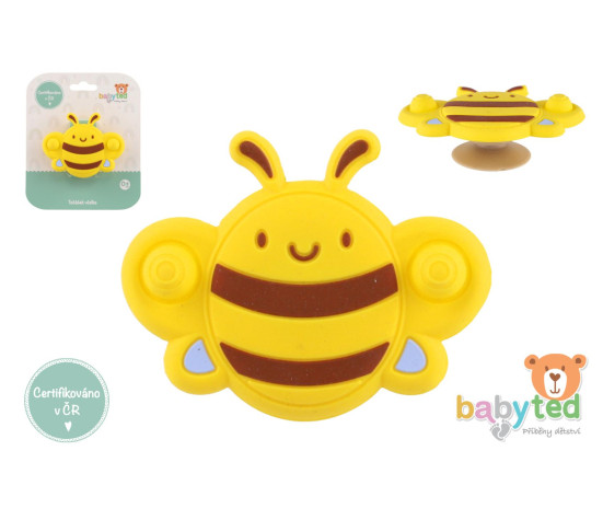 Točáček včelka babyted silikon/plast 9x7cm na kartě 0m+