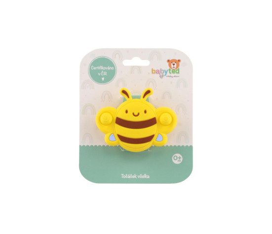 Točáček včelka babyted silikon/plast 9x7cm na kartě 0m+