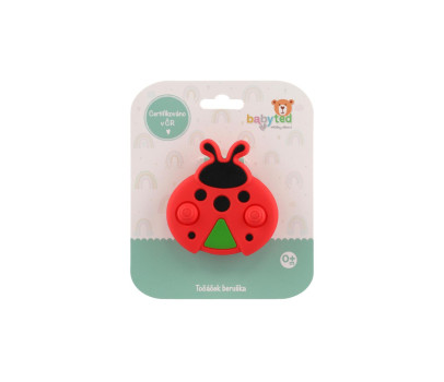 Točáček beruška babyted silikon/plast 8x8cm na kartě 0m+