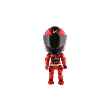 Figurka motorkáře ohebná kov/plast 12cm v krabičce 10,5x16,5cm