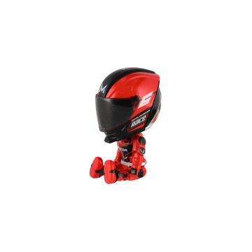 Figurka motorkáře ohebná kov/plast 12cm v krabičce 10,5x16,5cm