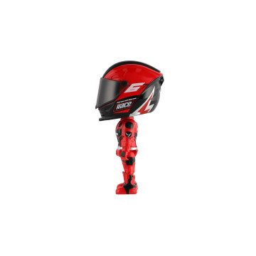 Figurka motorkáře ohebná kov/plast 12cm v krabičce 10,5x16,5cm