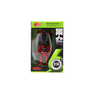 Figurka motorkáře ohebná kov/plast 12cm v krabičce 10,5x16,5cm