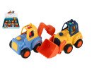 Auto stavební plast 12-14cm na setrvačník mix druhů 8ks v boxu 18m+