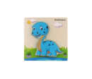 Vkládačka/Puzzle deskové dřevo dinosauři mix druhů v sáčku 16x15cm