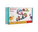 Vlak/Vláček s vagóny dinosaurus na magnety 10ks dřevo v krabičce 20x11cm