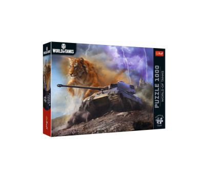 Puzzle Premium Plus - World of Tanks: Tiger II 1000 dílků 68,3x48cm v krabici 40x27x6cm