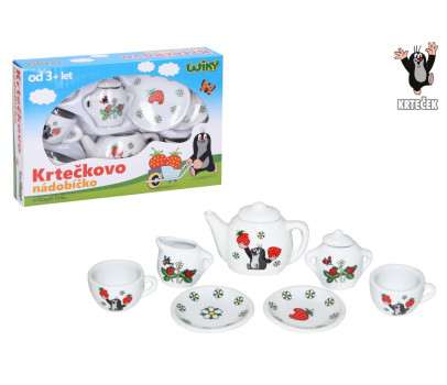 Nádobí - čajový set Krtek porcelán 9 ks v krabičce 17x12x4cm