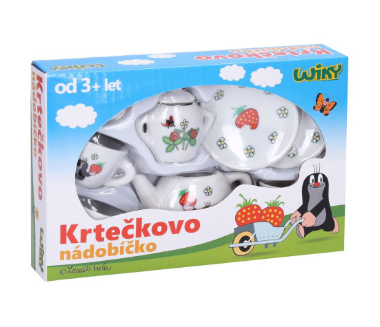 Nádobí - čajový set Krtek porcelán 9 ks v krabičce 17x12x4cm