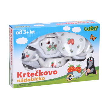 Nádobí - čajový set Krtek porcelán 9 ks v krabičce 17x12x4cm