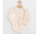 Kojenecké bavlněné body s dlouhým rukávem New Baby Husičky, Béžová 86 (12-18m)