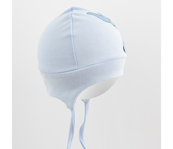 Bavlněná kojenecká čepička New Baby Happy Elephant blue, Modrá 80/86