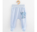 Kojenecké bavlněné polodupačky New Baby Happy Elephant blue, Modrá 62 (3-6m)