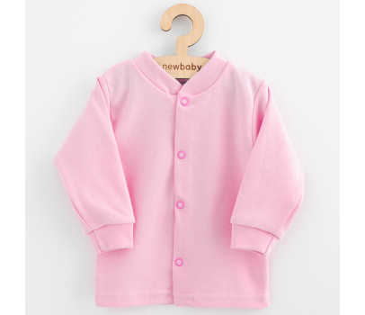 Kojenecký bavlněný kabátek New Baby Happy Elephant pink, Růžová 62 (3-6m)