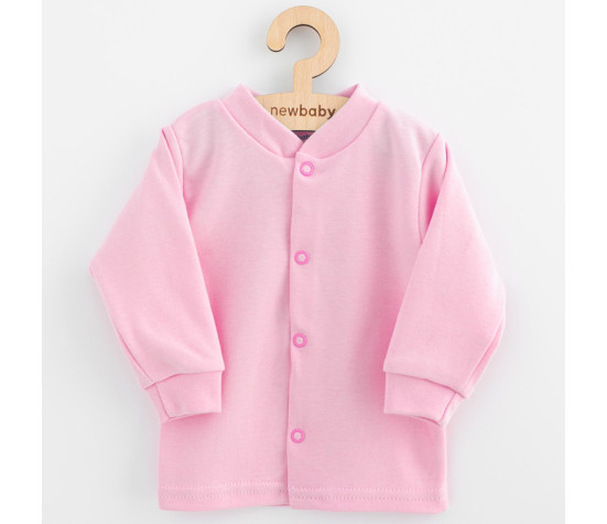 Kojenecký bavlněný kabátek New Baby Happy Elephant pink, Růžová 62 (3-6m)