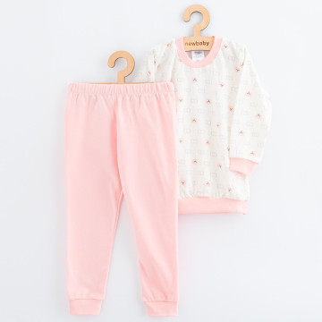 Dětské bavlněné pyžamko New Baby pink bear, Růžová 128/134
