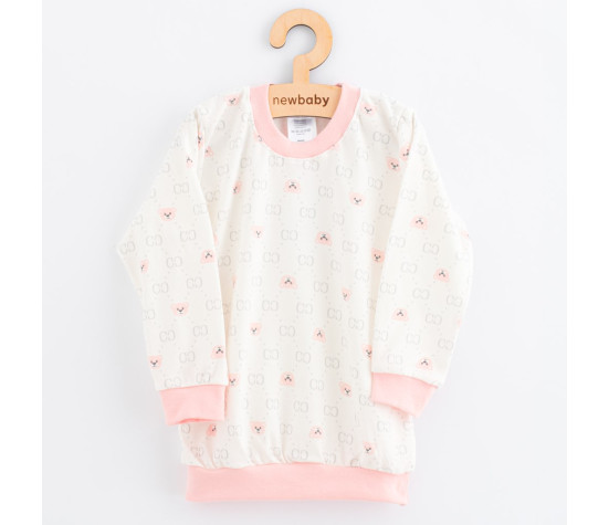 Dětské bavlněné pyžamko New Baby pink bear, Růžová 128/134