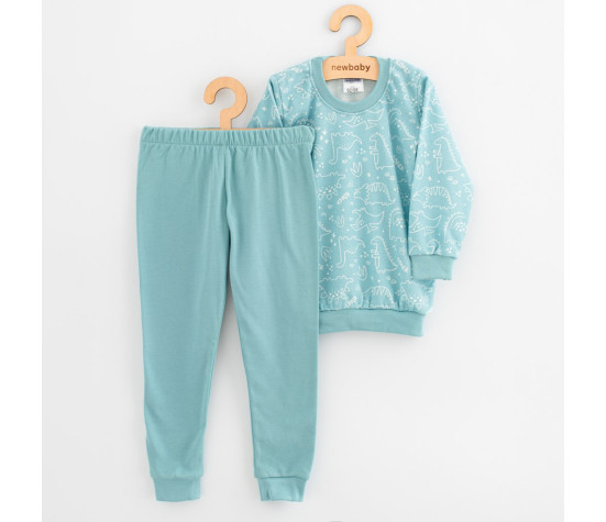 Dětské bavlněné pyžamko New Baby iceberg dino, Zelená 128/134