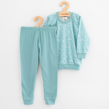 Dětské bavlněné pyžamko New Baby iceberg dino, Zelená 128/134