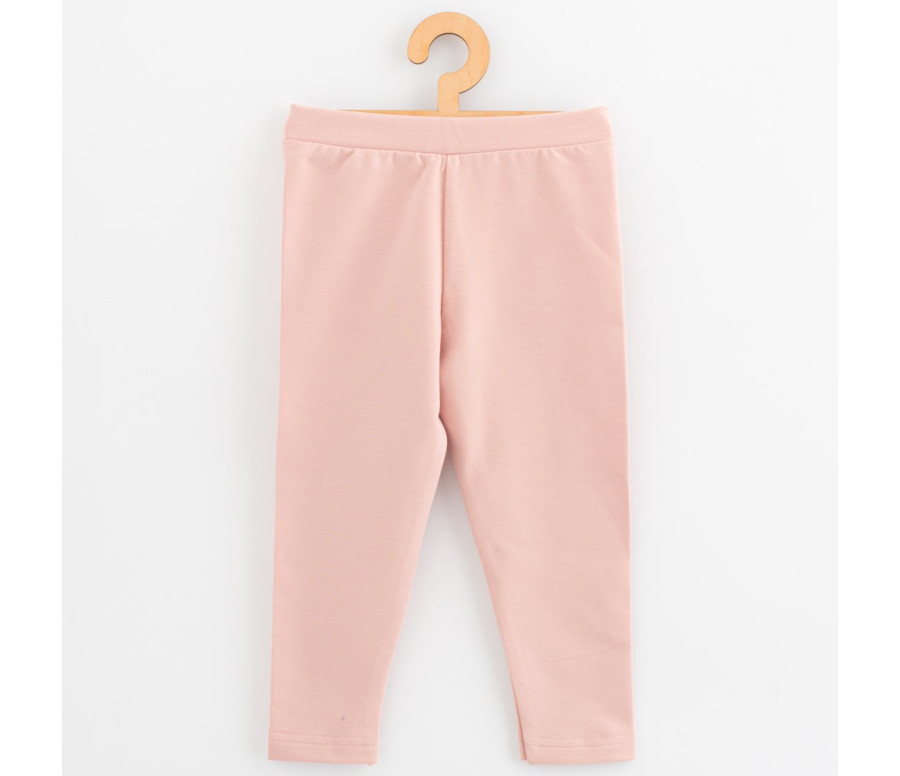 Dětské legíny z teplákoviny New Baby Kindergarten light pink, Růžová 128/134