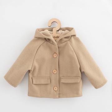 Podzimní dětský kabátek s kapucí New Baby UNI, Béžová 92 (18-24m)