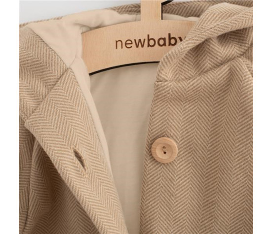 Podzimní dětský kabátek s kapucí New Baby UNI, Béžová 92 (18-24m)