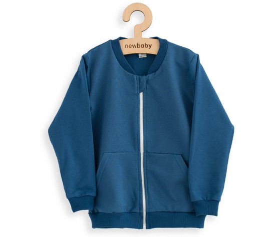 Dětská tepláková mikina New Baby Kindergarten jeans, Modrá 104/110