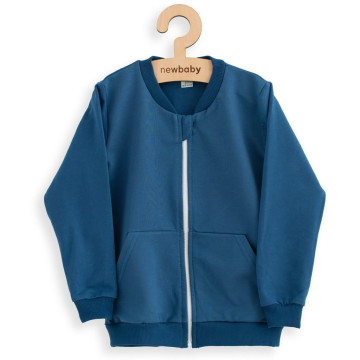 Dětská tepláková mikina New Baby Kindergarten jeans, Modrá 116/122