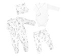 Kojenecká soupravička do porodnice Nicol Baby Animals bílá, Bílá 62 (3-6m)