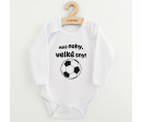 Dětské body s potiskem New Baby Malé nohy, velké sny!, Bílá 62 (3-6m)