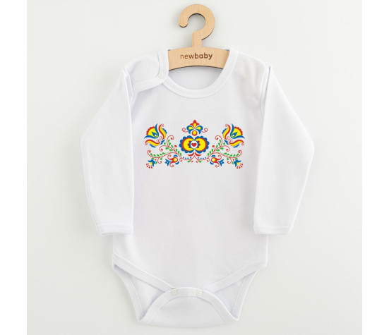 Dětské body s potiskem New Baby Lidový vzor, Multicolor 62 (3-6m)