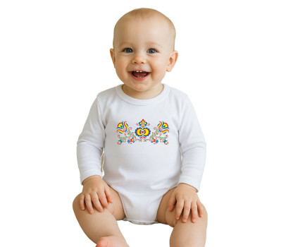 Dětské body s potiskem New Baby Lidový vzor, Multicolor 74 (6-9m)