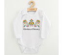 Dětské body s potiskem New Baby Lidový vzor Děvčica z Moravy, Multicolor 74 (6-9m)