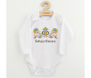 Dětské body s potiskem New Baby Lidový vzor Šohaj z Moravy, Multicolor 68 (4-6m)