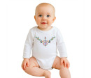 Dětské body s potiskem New Baby Lidový vzor květiny, Multicolor 56 (0-3m)