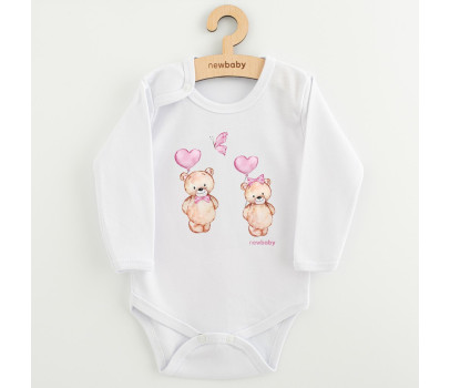 Dětské body s potiskem New Baby Love Bears, Bílá 62 (3-6m)