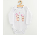 Dětské body s potiskem New Baby Love Bears, Bílá 68 (4-6m)