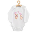 Dětské body s potiskem New Baby Love Bears, Bílá 74 (6-9m)