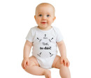Dětské body s potiskem New Baby Tati, to dáš! - krátký rukáv, Bílá 68 (4-6m)