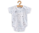 Kojenecké body s krátkým rukávem New Baby For Babies ocean, Modrá 56 (0-3m)