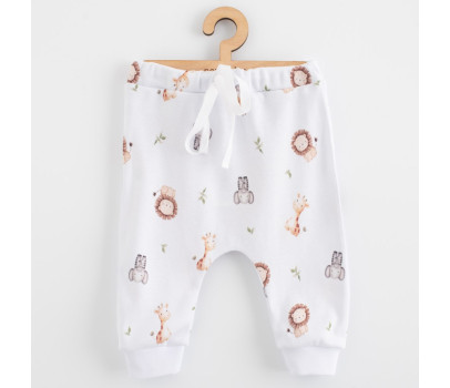 Dětské bavlněné kalhoty Jogger New Baby For Babies safari, Hnědá 56 (0-3m)