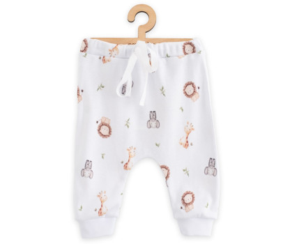 Dětské bavlněné kalhoty Jogger New Baby For Babies safari, Hnědá 56 (0-3m)
