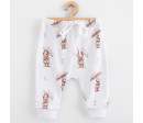 Dětské bavlněné kalhoty Jogger New Baby For Babies bunny, Hnědá 56 (0-3m)