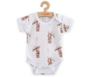 Kojenecké body s krátkým rukávem New Baby For Babies bunny, Hnědá 56 (0-3m)