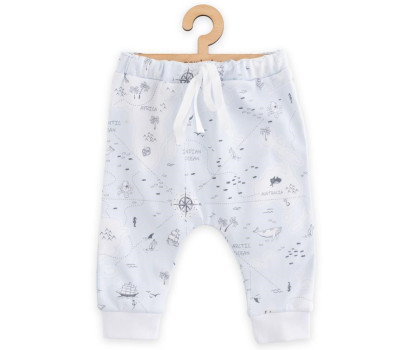 Dětské bavlněné kalhoty Jogger New Baby For Babies ocean, Modrá 62 (3-6m)