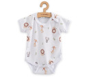 Kojenecké body s krátkým rukávem New Baby For Babies safari, Hnědá 62 (3-6m)