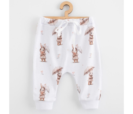 Dětské bavlněné kalhoty Jogger New Baby For Babies bunny, Hnědá 68 (4-6m)